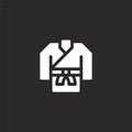 judo icon. Filled judo icon for website design and mobile, app development. judo icon from filled martial arts collection isolated