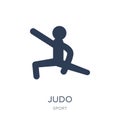 judo icon. Trendy flat vector judo icon on white background from