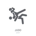 judo icon. Trendy judo logo concept on white background from Sport collection