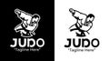 Judo Logo Minimal Grappling Art Identity Royalty Free Stock Photo