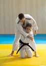 Judo sport training in the sports hall Royalty Free Stock Photo