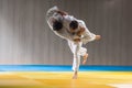 Judo training in the sports hall Royalty Free Stock Photo