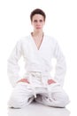 Judoist karate man Royalty Free Stock Photo