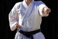 Judoka, centure black Royalty Free Stock Photo