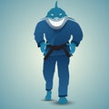 Judoka shark Royalty Free Stock Photo