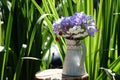 jug with a bouquet of bluebell