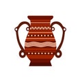 Jug clay vector pottery pot vase illustration ceramic pither milk. Ancient isolated jar old icon Royalty Free Stock Photo