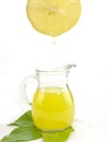 Jug of a fresh lemon juice Royalty Free Stock Photo