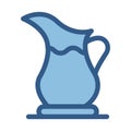 Jug line vector icon which can easily modify or edit Royalty Free Stock Photo