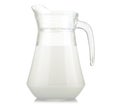 Jug of milk isolated on white Royalty Free Stock Photo