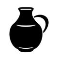 Jug for milk or water canister. Pitcher logo image