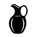 Jug milk or water canister. Pitcher simple logo