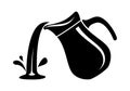 Jug pour out milk or water canister. Simple logo. Royalty Free Stock Photo