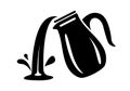 Jug pour out milk or water canister. Simple logo. Royalty Free Stock Photo