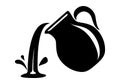 Jug pour out milk or water canister. Simple logo