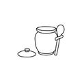 Jug And Spoon Line Simple Creative Logo