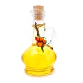 Jug with vegetable oil Royalty Free Stock Photo