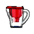 jug water pitcher game pixel art vector illustration Royalty Free Stock Photo