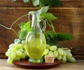 Jugful with grape seed oil