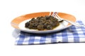 Jugged snails prepared and served on a plate plate of snails cooked in salm Royalty Free Stock Photo