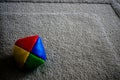 Juggle ball on grey carpet Royalty Free Stock Photo