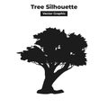 Juggle forest tree silhouette vector graphic isolated design