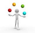 Juggle with a spheres. Balls Royalty Free Stock Photo