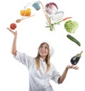 Juggler chef Royalty Free Stock Photo