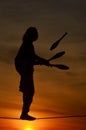 Juggler at Mallory Square sunset, Key West, Florida