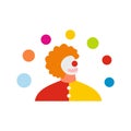 Juggler man flat icon Royalty Free Stock Photo