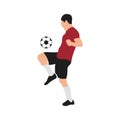 Illustration of a man juggling the ball. Royalty Free Stock Photo
