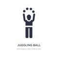 juggling ball icon on white background. Simple element illustration from People concept Royalty Free Stock Photo