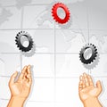 Juggling Cog Wheel Royalty Free Stock Photo