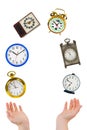 Juggling hands and clocks
