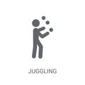 Juggling icon. Trendy Juggling logo concept on white background
