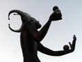 Juggling jester statue Royalty Free Stock Photo