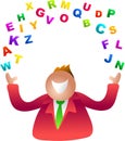 Juggling letters Royalty Free Stock Photo