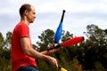 Juggling Man Royalty Free Stock Photo