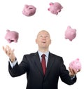 Juggling money Royalty Free Stock Photo