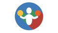 Juggling person icon, representing entertainment and skill , vector design Generative AI Royalty Free Stock Photo