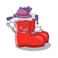 Juggling santa boots with the cartoon shape