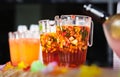 Jugs of alcohol punch