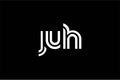 JUH Creative Unique Modern Letter Logo Design. Elegant Monogram Logo Design with Decorative Elements and Typography Royalty Free Stock Photo