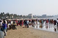 Juhu beach in Mumbai crowded during day time Royalty Free Stock Photo