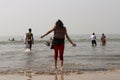 Juhu Beach in Mumbai Royalty Free Stock Photo