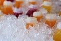 Colorful juice on ice for drink Royalty Free Stock Photo