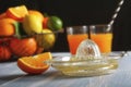 Juice of assorted citrus fruit, oranges, lemons, tangerines, lime, clementines