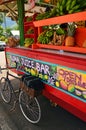 A juice bar uses fresh fruit in Kauai, Hawaii