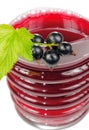 Juice of Berries in Glass with Blackcurrant Royalty Free Stock Photo