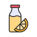 Juice Bottle Icon Image.
